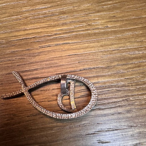 Silver 925 pendant with monogram like new