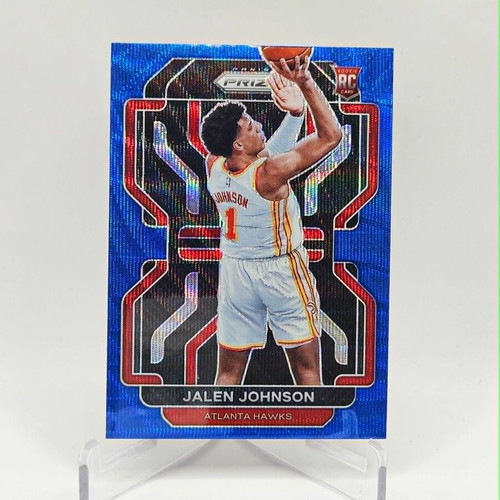 2021-22 Panini Prizm Jalen Johnson Blue Wave Rookie Card like new