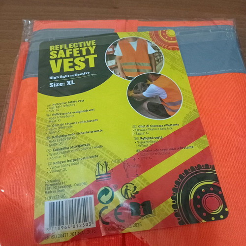 Reflective safety vest new, size XL, pack of 2