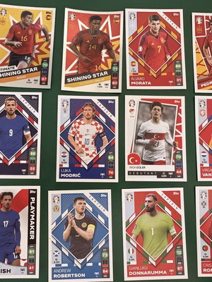 Topps Match Attax EURO 2024 football trading cards like new