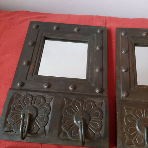Woodcarved mirrors used, antiques from the 60s, set of 4