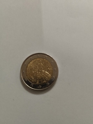 2 ευρώ γαλλικό νομίσμα παγκόσμιου πρωταθλήματος ράγκμπι σαν καινούργιο