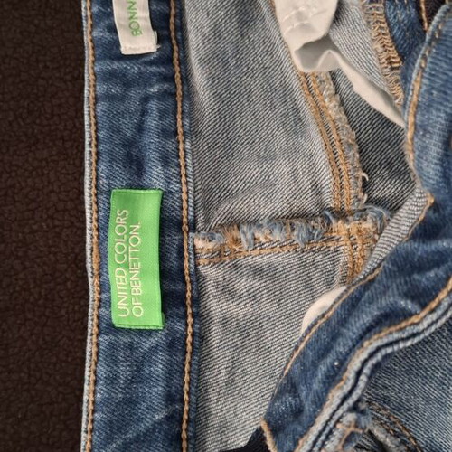 Benetton girls' blue jeans like new, size 10-11 years