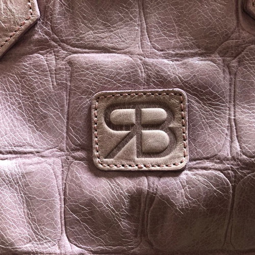Leather bag Renato Balestra like new, beige pink handbag