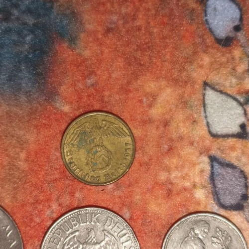 German coin collection used, 8 different coins
