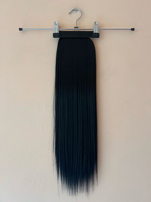Hair extension ponytail 60 cm 100 g new, black