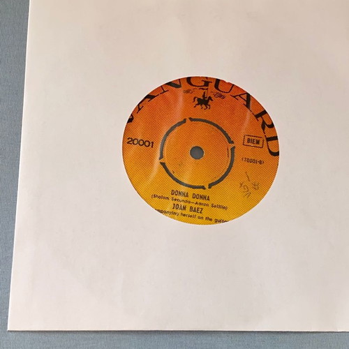 Joan Baez Donna Donna / House of the Rising Sun 45 rpm record used, rock