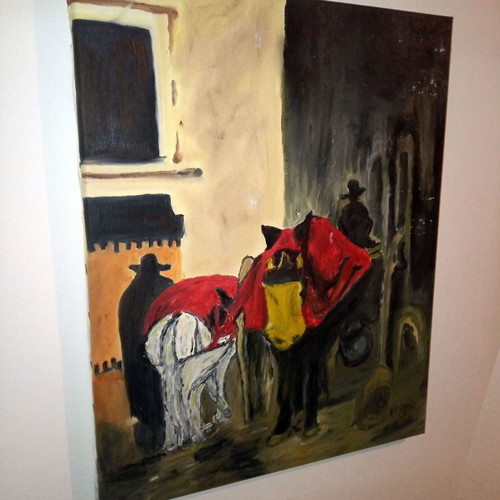 Beautiful acrylic painting on canvas 1998 by E. Riga