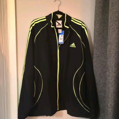 Adidas Teamgeist Adicolor No2XL tracksuit jacket new black with fluorescent details