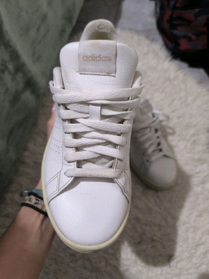 Adidas Stan Smith sneakers used, white with beige detail size 36.5