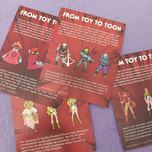 MOTU Mattel Super7 Collectible Cards Like New, Set of 4, 2018