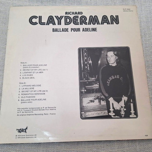 Richard Clayderman Ballade Pour Adeline LP used, pop
