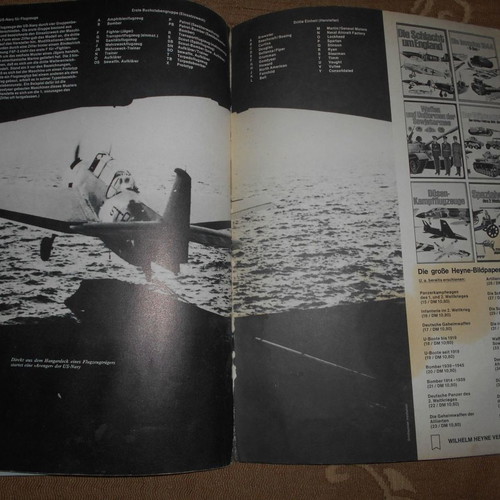Album of World War II warplanes and aircraft carriers used, German edition 64 pages