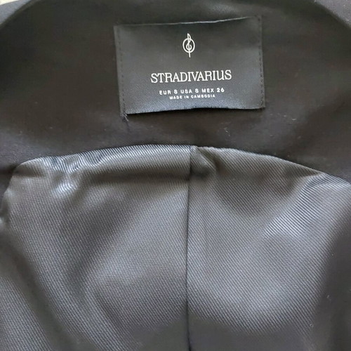 Stradivarius vest black size Small new with bows