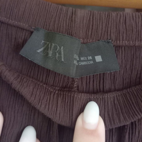 Zara straight-leg pants like new, brown, size S