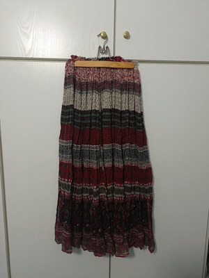 Vintage Indian Gauze φούστα σαν καινούργιο, ινδική boho βαμβακερή 70's