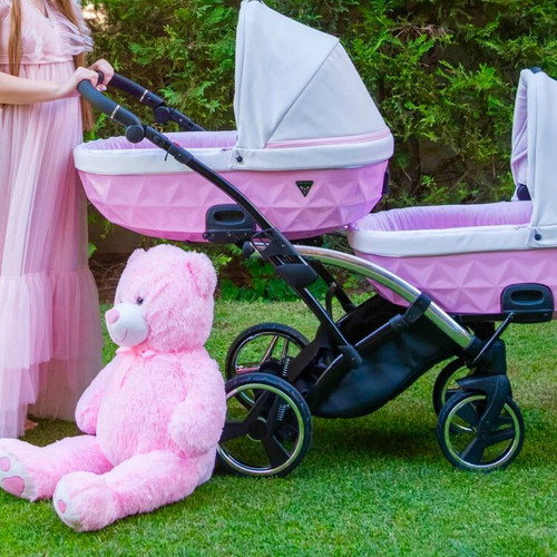 Junama Duo Pink twin stroller like new