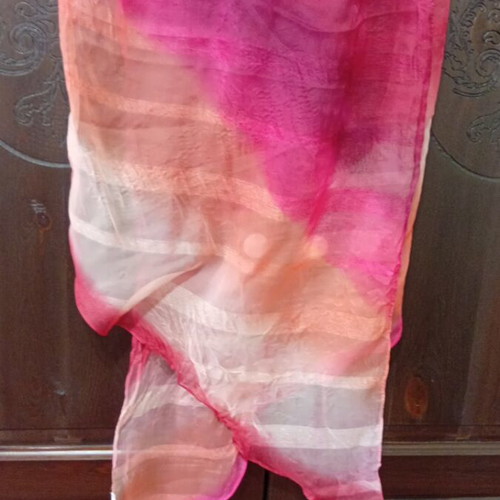 Long women's scarf ombré pink fuchsia like new