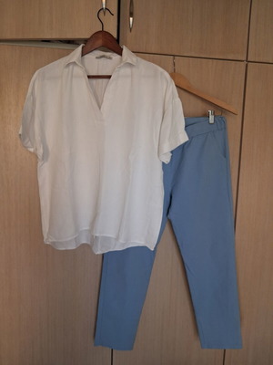 LCW Casual λευκό T-shirt με γιακά, 100% lyocell