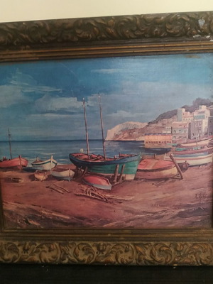 Vintage frame used, height 31 cm, length 37.5 cm