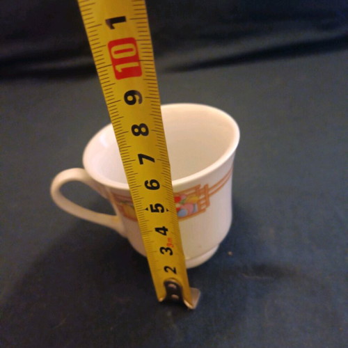 Greek coffee cups used, set of 4 with saucers