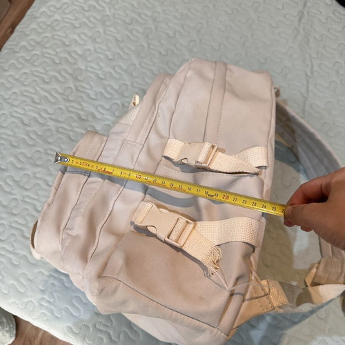 Beige travel bag backpack, used