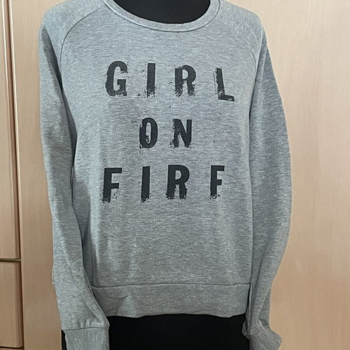 Women's cropped sweatshirt used, gray, size M