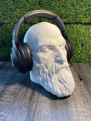 3D printed βάση headset με κεφάλι Kratos κατόπιν παραγγελίας