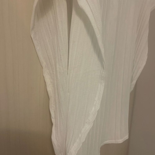 Miss Simbolo pleated white blouse one size