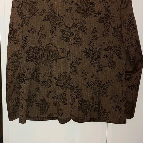 Women's brown jacket with floral pattern like new