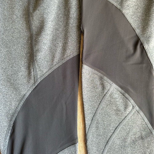 High-waisted leggings new gray with mesh details, size XS