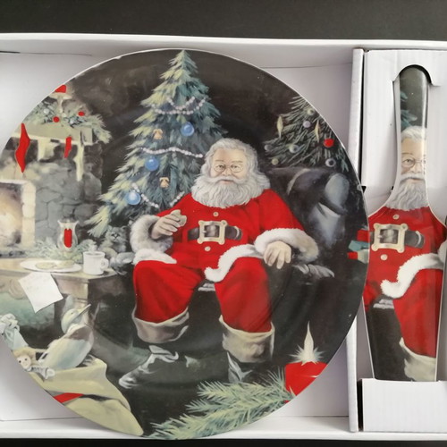 Christmas platter with spatula new set 27cm