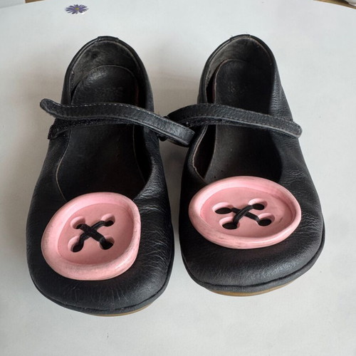 Camper Twins Black Leather Ballerinas Size 29 Used