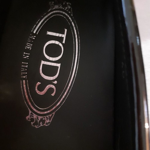 Tod's Gommino women's loafers new black patent leather size 40