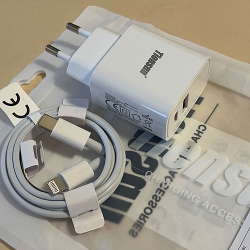 Charger set with Lightning to USB-C cable for iPhone new