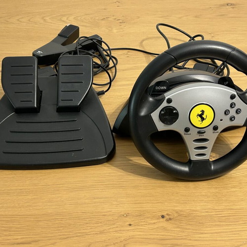 Thrustmaster Ferrari Racing Wheel with Pedals for PlayStation 2 like new