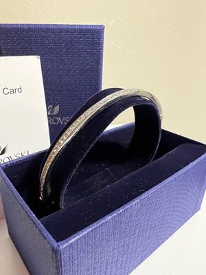 Swarovski Rare Bangle bracelet like new, silver