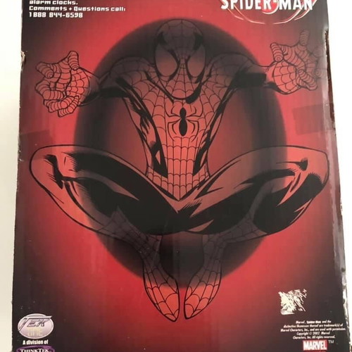 Spider-Man Analog Table Clock New 2002 Vintage