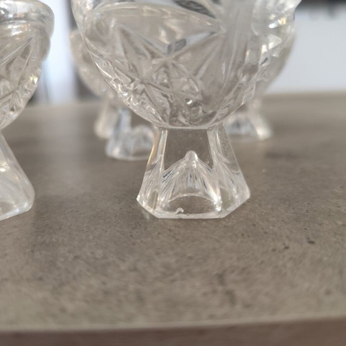 Vintage raki glasses, set of five