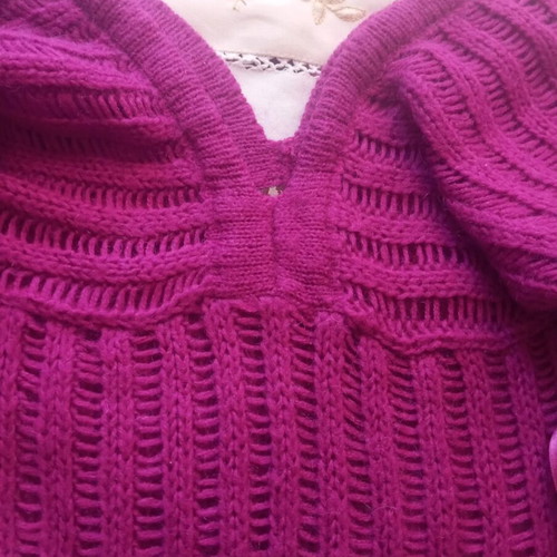 Wool sweater with satin belt, size XXS-XS