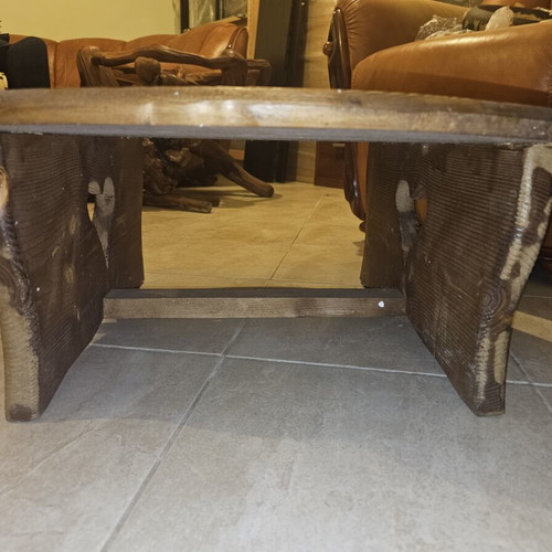 Sofras low round table used, diameter 70cm height 27cm