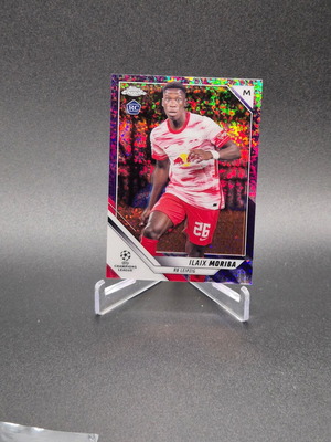 2021 Topps Chrome UEFA Champions League Purple Diamond Ilaix Moriba #95 Rookie RC μεταχειρισμένο