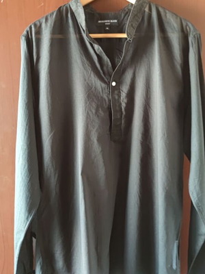 Aggressive black transparent men's summer dress shirt L/XL