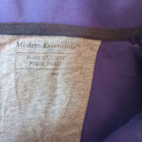 Marks & Spencer Modern Essentials Polo shirt small used, purple, 100% cotton