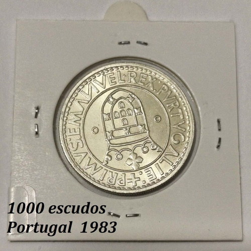 Portugal 1000 Escudos silver coin 1983 UNC