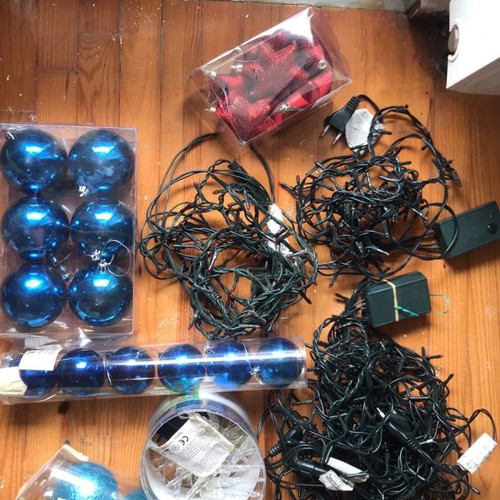 Christmas tree used 180cm with decorations and lights