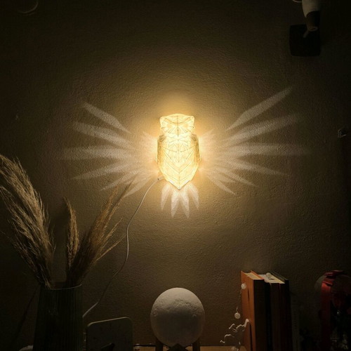 3d printed Wall lamp owl