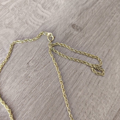 Necklace gold color with zircon ball pendant like new