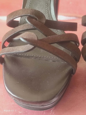 Tod's women's sandals new, brown suede and leather, size 38