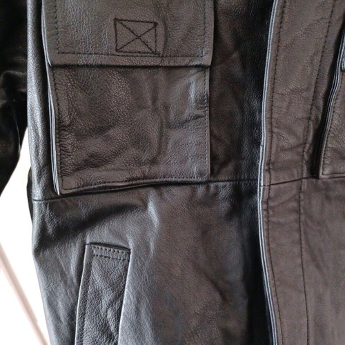 Leather jacket Nappa new, boys' 8 years, black